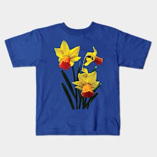 daffodils - Three Daffodils Kids T-Shirt